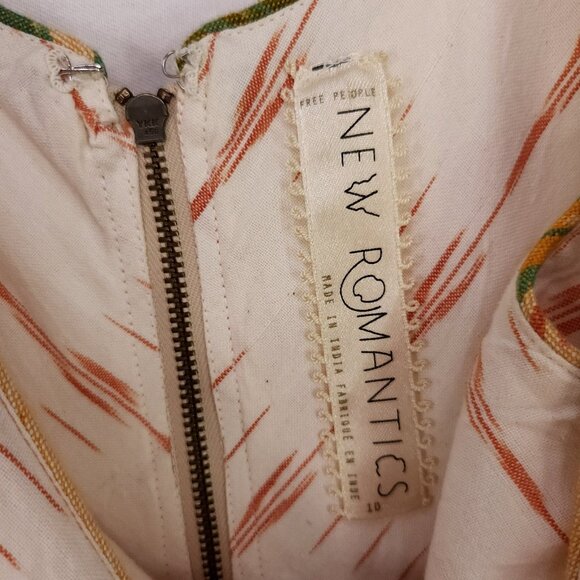 New Romantics Free People Dress Womens 10 Bohemian Embroidered Pockets - Picture 6 of 13